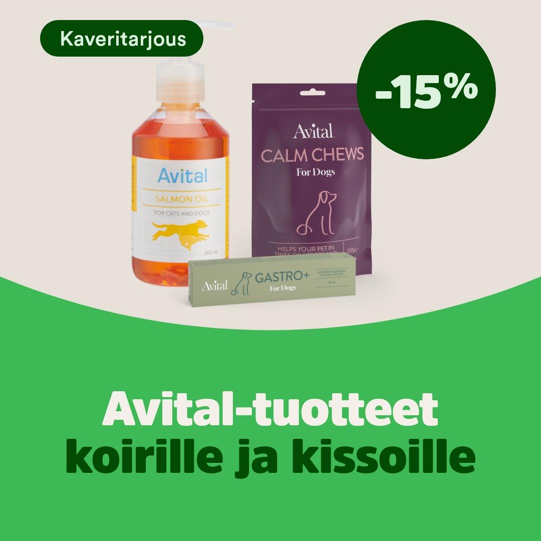 Kaveritarjous: Avital-tuotteet koirille ja kissoille