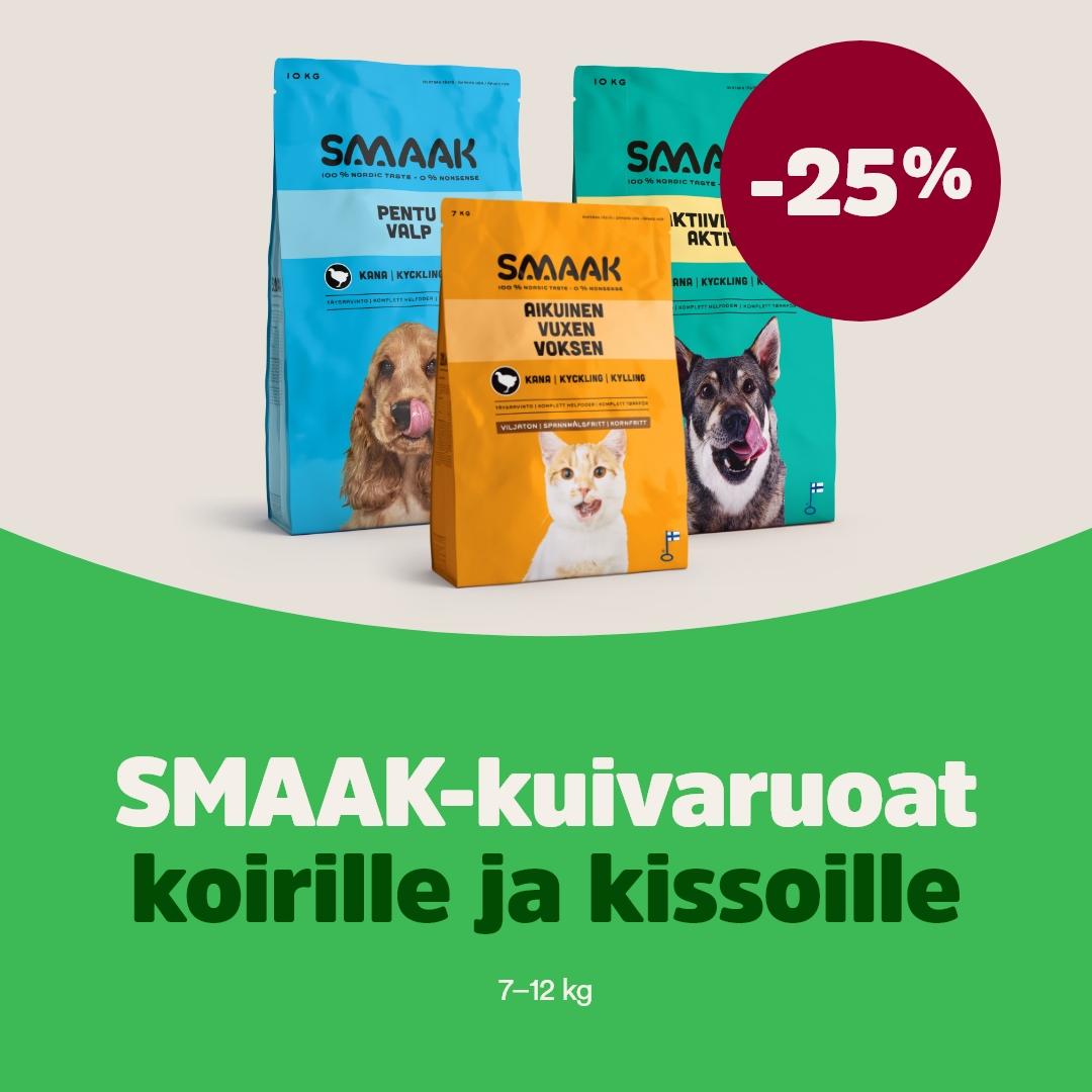 SMAAK-kuivaruuat koirille ja kissoille 7-12kg