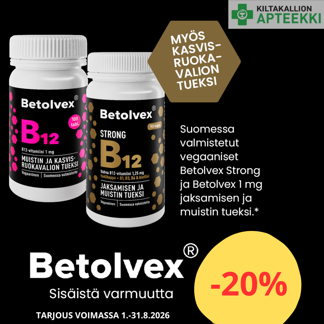 Betolvex 1 mg 150 kaps tai Betolvex Strong 90 kaps