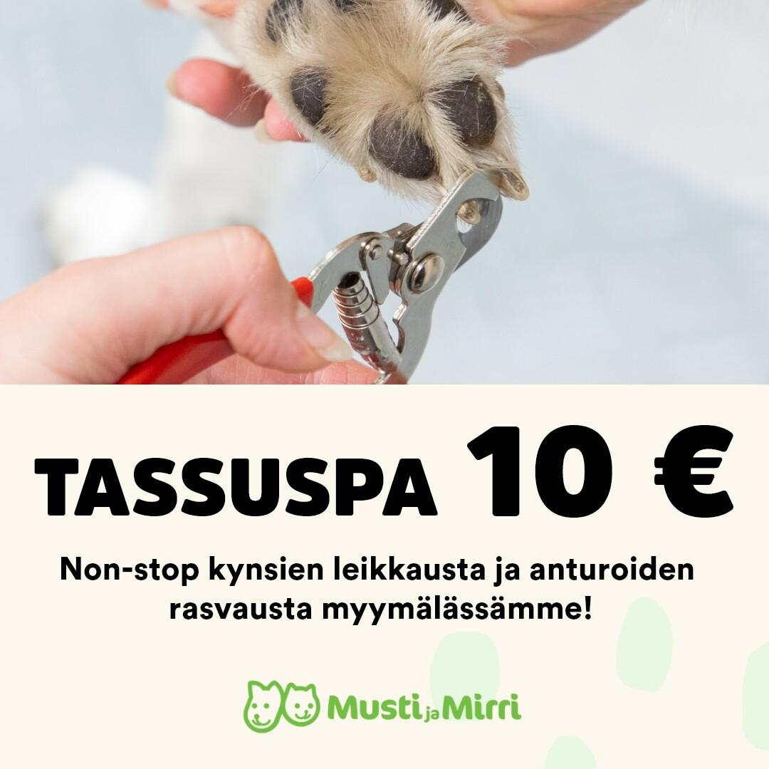 Tervetuloa kaikille meidän tassullisille ystäville! Tassuspa vain 10€