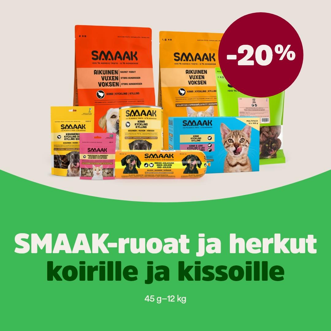 SMAAK-ruoat ja herkut koirille ja kissoille