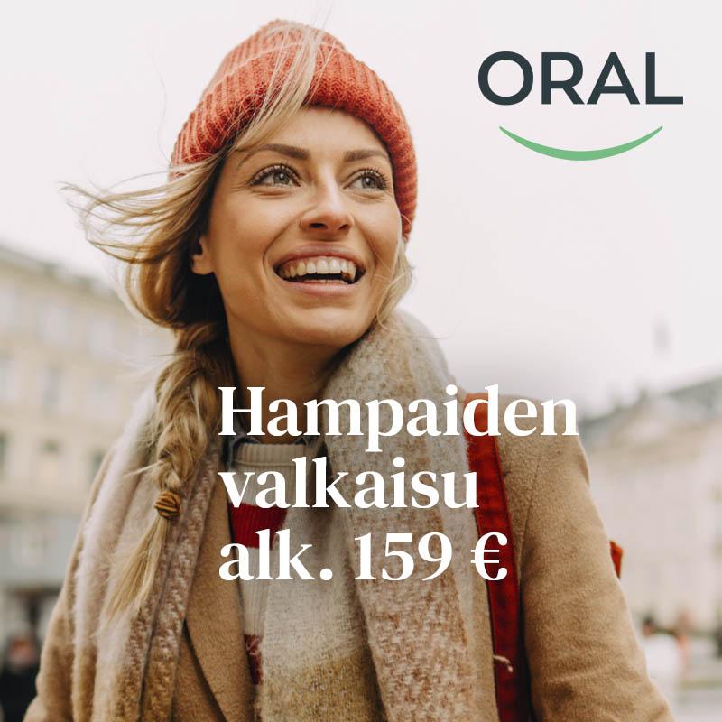 Hampaiden valkaisu alk. 159 €