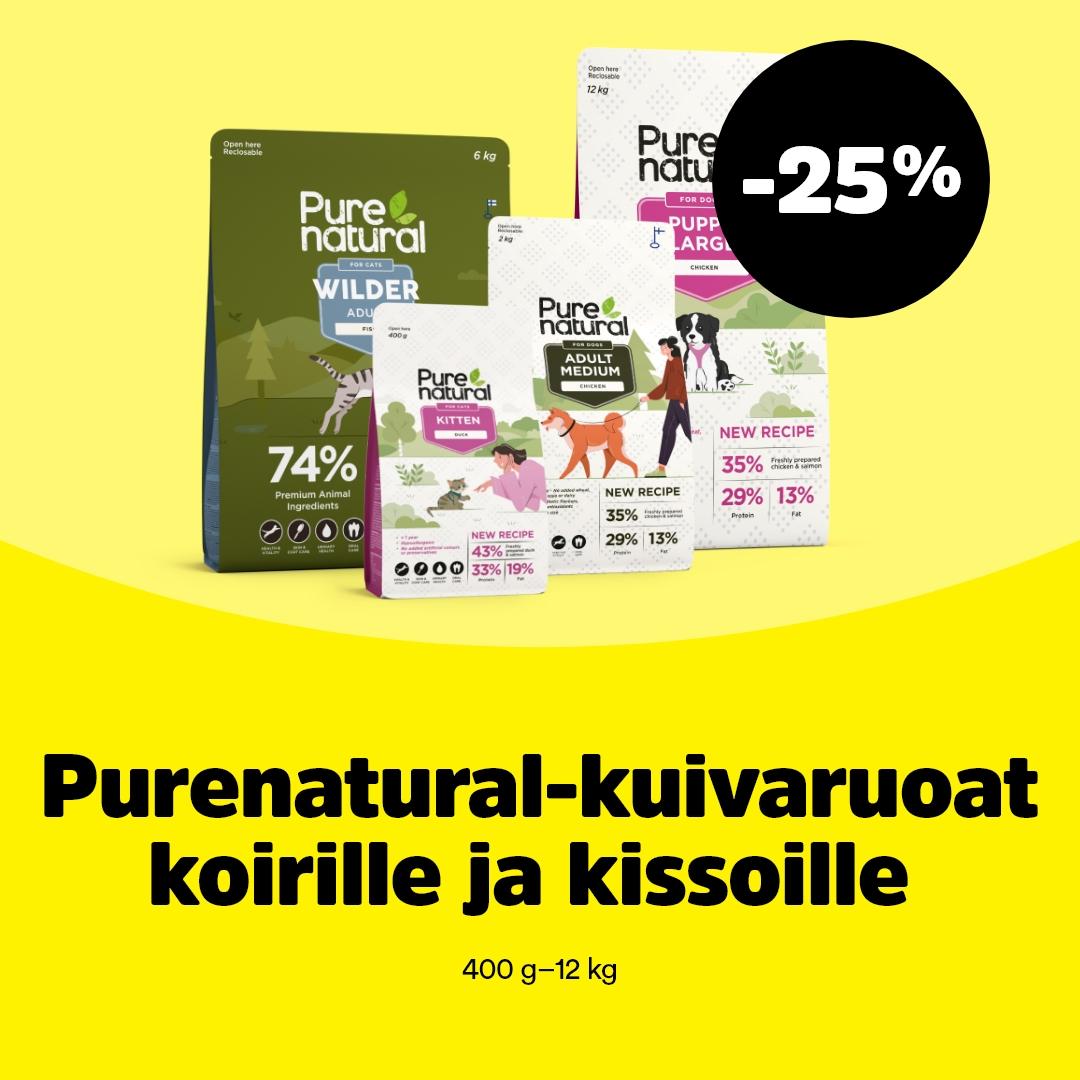 Purenatural-kuivaruoat koirille ja kissoille