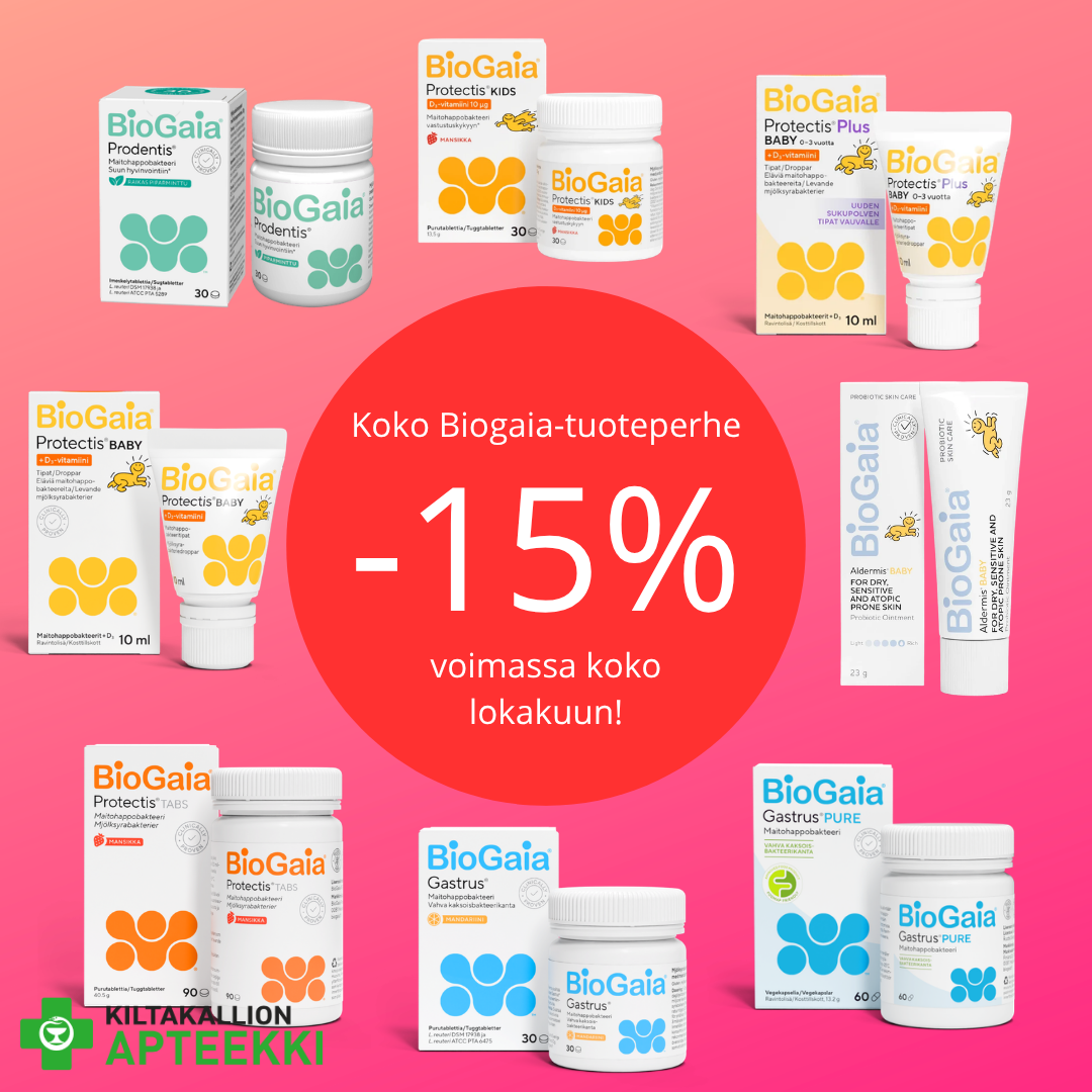 Biogaia-tuoteperhe