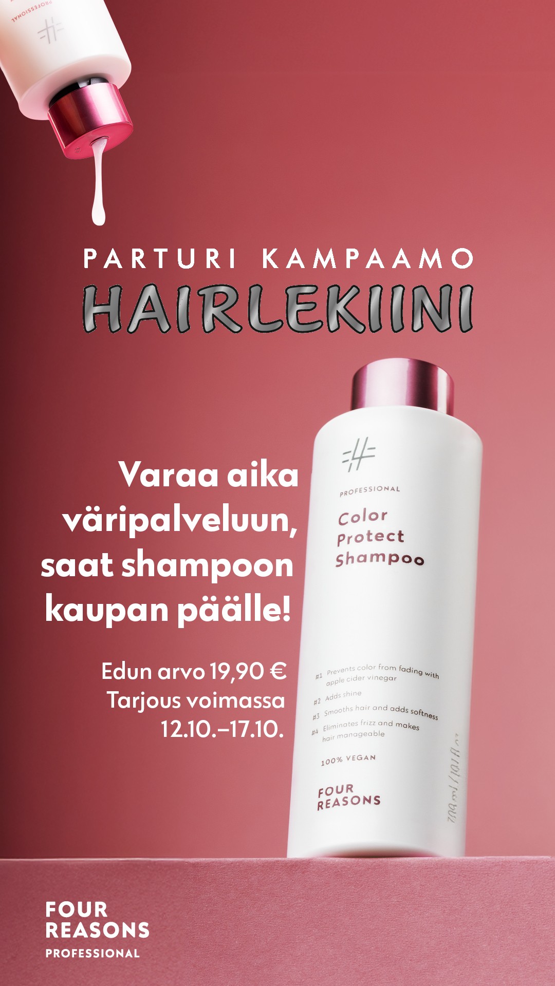 Väripalveluissa shampoo kaupan päälle